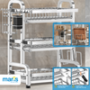 Kệ Nhà Bếp MARIS Kệ Chén Đĩa Đa Năng Inox Có Khay Hứng Nước 2 Tầng 3 Tầng Kèm Phụ Kiện Giá Để Đũa Dao Thớt