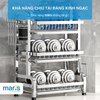 Kệ Nhà Bếp MARIS Kệ Chén Đĩa Đa Năng Inox Có Khay Hứng Nước 2 Tầng 3 Tầng Kèm Phụ Kiện Giá Để Đũa Dao Thớt