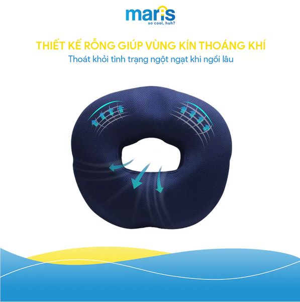 Đệm Ngồi Giảm Đau Bệnh Trĩ & Xương Cụt Maris – Memory Foam Phiên Bản Nâng Cấp