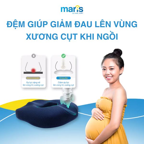 Đệm Ngồi Giảm Đau Bệnh Trĩ & Xương Cụt Maris – Memory Foam Phiên Bản Nâng Cấp