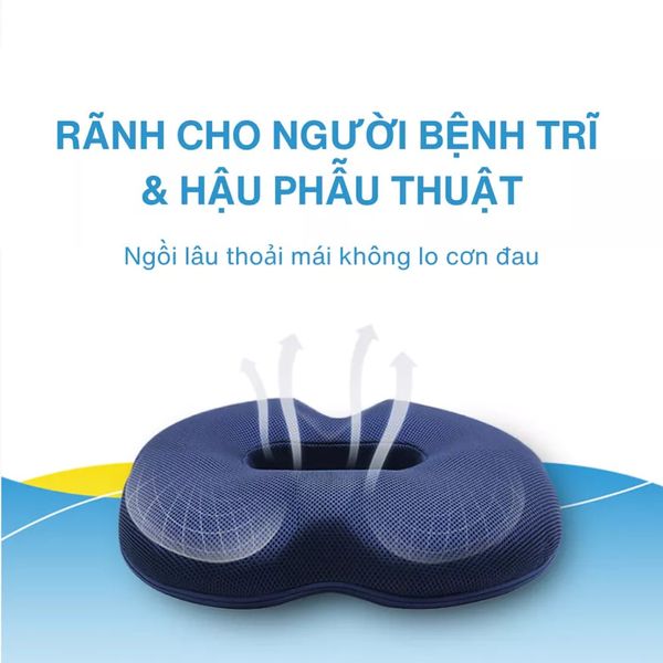 Đệm Ngồi Giảm Đau Bệnh Trĩ & Xương Cụt Maris – Memory Foam Phiên Bản Nâng Cấp