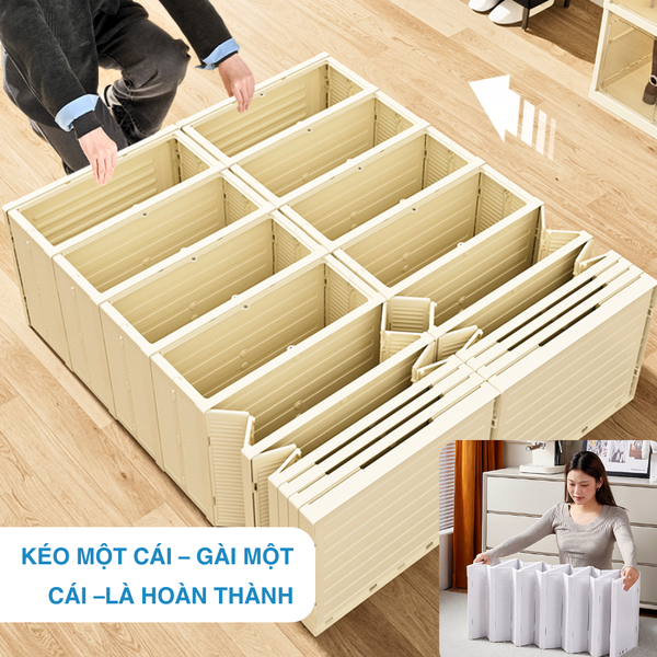 Tủ Giày Gấp Gọn 6-9 Đa Tầng, 12-18 Đôi Cao Cấp Nhựa PP + PET + ABS MARIS Tiết Kiệm Không Gian
