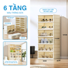 Tủ Giày Gấp Gọn 6-9 Đa Tầng, 12-18 Đôi Cao Cấp Nhựa PP + PET + ABS MARIS Tiết Kiệm Không Gian
