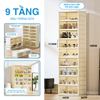 Tủ Giày Gấp Gọn 6-9 Đa Tầng, 12-18 Đôi Cao Cấp Nhựa PP + PET + ABS MARIS Tiết Kiệm Không Gian