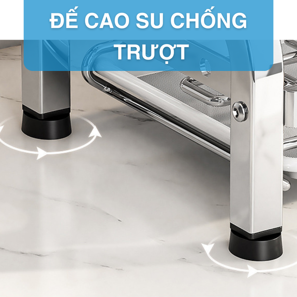 Kệ Nhà Bếp MARIS Kệ Chén Đĩa Đa Năng Inox Có Khay Hứng Nước 2 Tầng 3 Tầng Kèm Phụ Kiện Giá Để Đũa Dao Thớt
