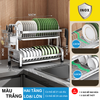 Kệ Nhà Bếp MARIS Kệ Chén Đĩa Đa Năng Inox Có Khay Hứng Nước 2 Tầng 3 Tầng Kèm Phụ Kiện Giá Để Đũa Dao Thớt