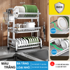 Kệ Nhà Bếp MARIS Kệ Chén Đĩa Đa Năng Inox Có Khay Hứng Nước 2 Tầng 3 Tầng Kèm Phụ Kiện Giá Để Đũa Dao Thớt