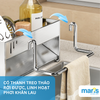 Kệ Để Đồ Rửa Chén MARIS Chất Liệu Inox Cao Cấp Bền Bỉ, Kệ Để Miếng Rửa Chén Kèm Thanh Treo Khăn Nhà Bếp Tiện Dụng