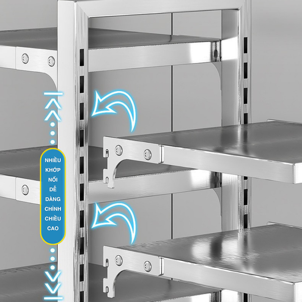 Kệ Bếp Để Xoong Nồi Chảo Nhiều Tầng Inox MARIS Có Thể Điều Chỉnh Độ Cao, Kệ Bếp Inox Đa Năng