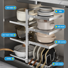 Kệ Bếp Để Xoong Nồi Chảo Nhiều Tầng Inox MARIS Có Thể Điều Chỉnh Độ Cao, Kệ Bếp Inox Đa Năng