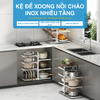 Kệ Bếp Để Xoong Nồi Chảo Nhiều Tầng Inox MARIS Có Thể Điều Chỉnh Độ Cao, Kệ Bếp Inox Đa Năng