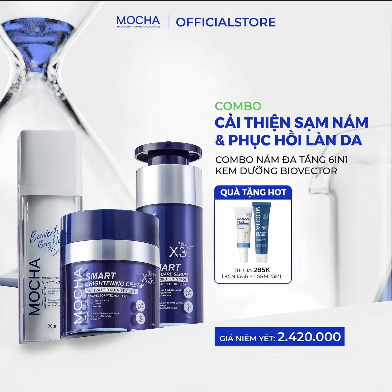  M37 - Combo dưỡng nám + dưỡng sáng da 