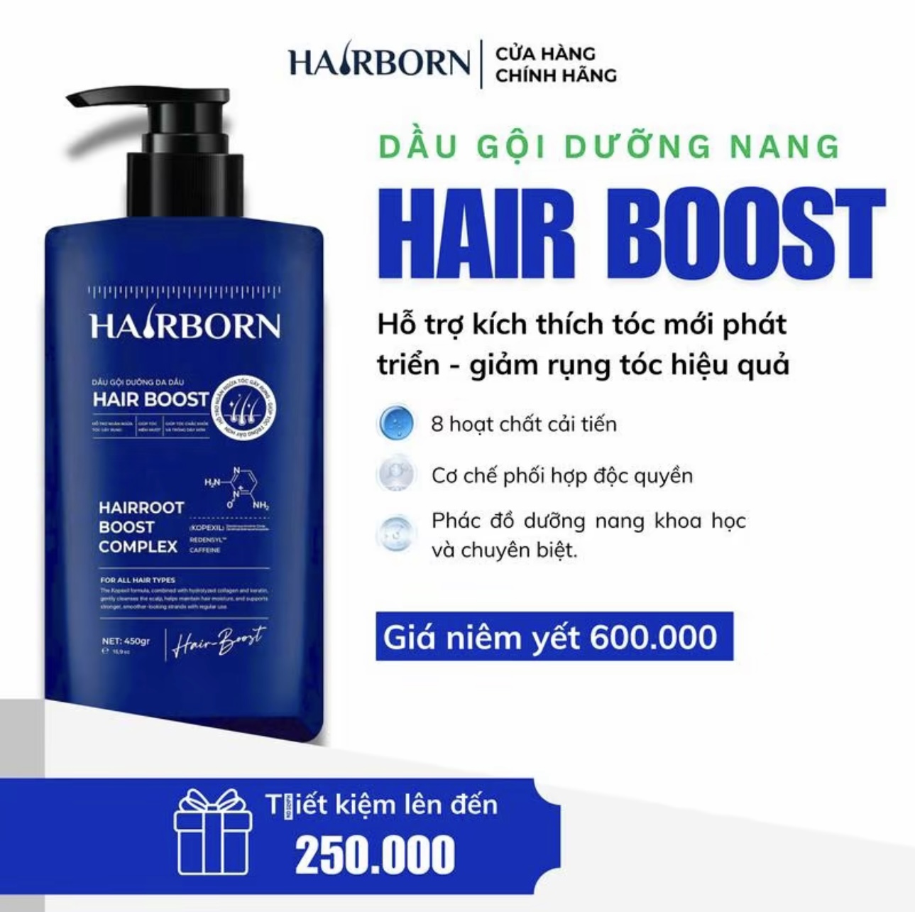  M40 - Dầu gội dưỡng nang HairBoost 