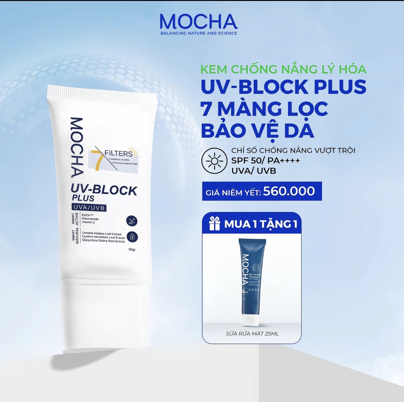  M22 - KEM CHỐNG NẮNG 