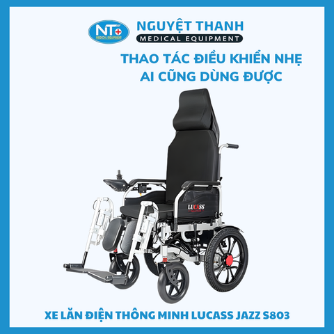 Xe Lăn Điện Ngả Lưng Lucass Jazz S803