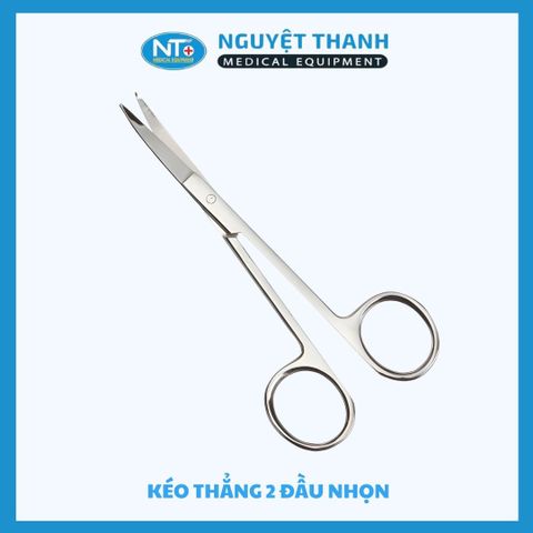 Kéo 12cm thẳng, 2 đầu nhọn