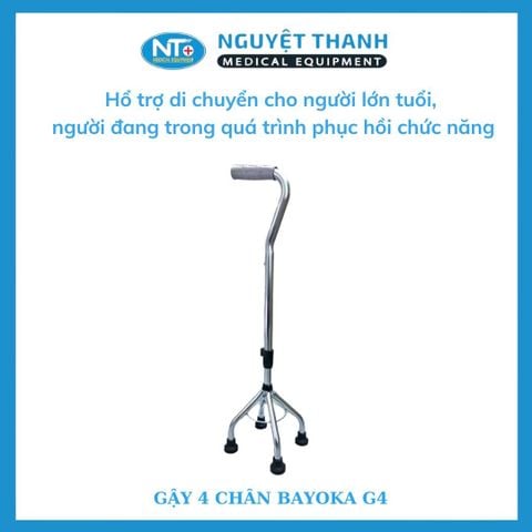 Gậy 4 Chân Cao Inox Bayoka G4