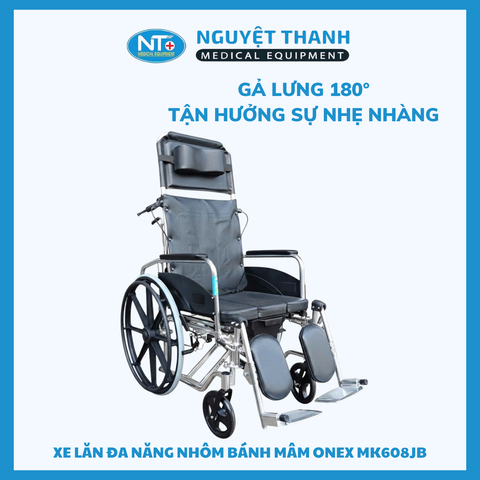 Xe lăn đa năng nhôm cao cấp One-X MK 608JB