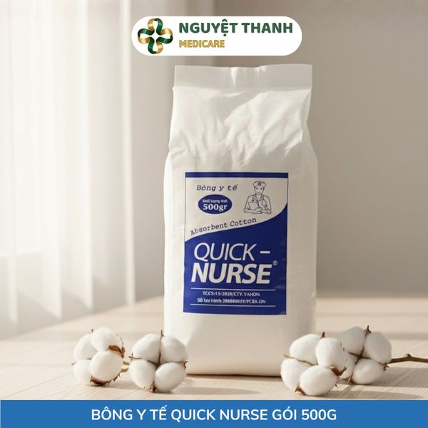 Bông Y Tế Quick Nurse 1kg - 100% Cotton Tinh Khiết Giá Tốt
