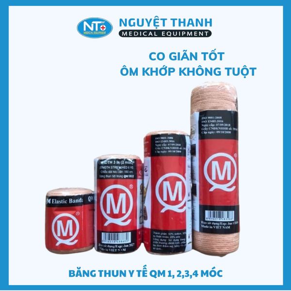COMBO 2 Băng Thun Y Tế QM 1 Móc