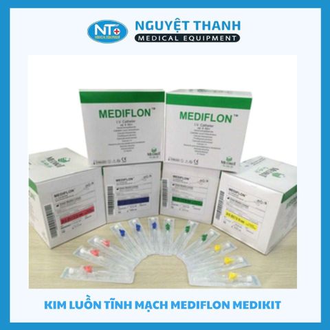1 HỘP (100 CÂY) Kim luồn 22 Medikit