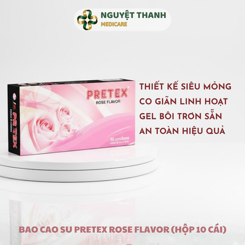 Bao Cao Su Pretex Rose Flavor Siêu Mỏng Hương Hoa Hồng