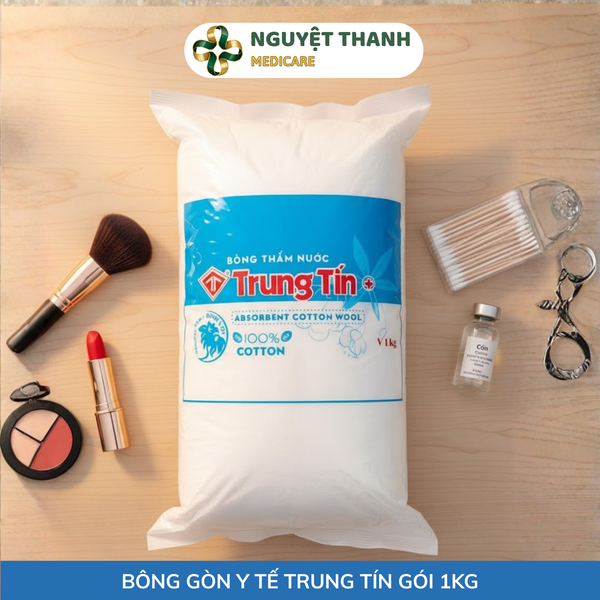 Bông Gòn Y Tế Trung Tín 100% Tự Nhiên - Thấm Hút Cực Tốt