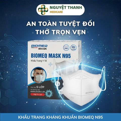 Khẩu Trang N95 Biomeq 5 Lớp Lọc Bụi Mịn PM2.5 Chính Hãng