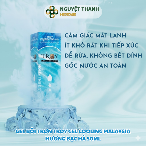 Gel Bôi Trơn Troy Gel Cooling Hương Bạc Hà 50ml Chính Hãng