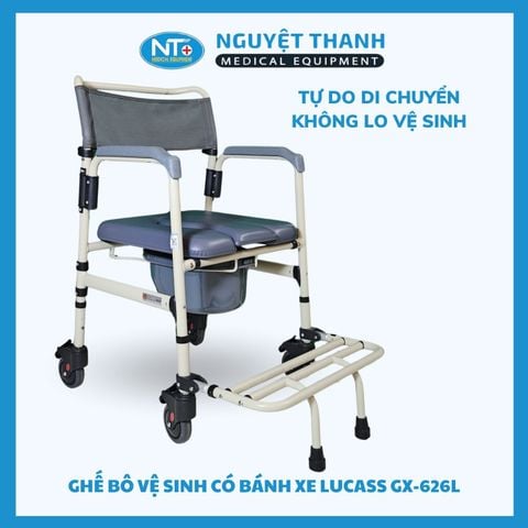 Ghế Bô Vệ Sinh Khung Nhôm Lucass GX-626L