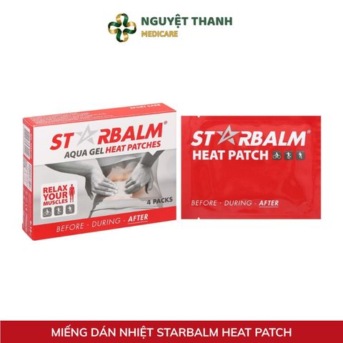 Miếng Dán Nhiệt Starbalm Giảm Đau, Giãn Cơ, Phát Nhiệt 8 Giờ Hộp 4 Miếng