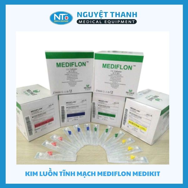 1 HỘP (100 CÂY) Kim luồn 18 Medikit