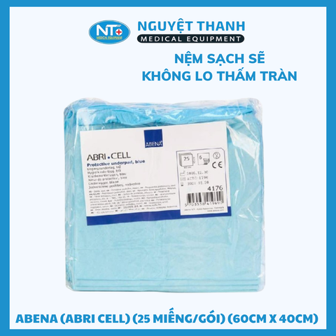Tấm Lót Chống Thấm Abena Abri Cell Dùng Một Lần 40x60cm Gói 25 Miếng Thoáng Khí