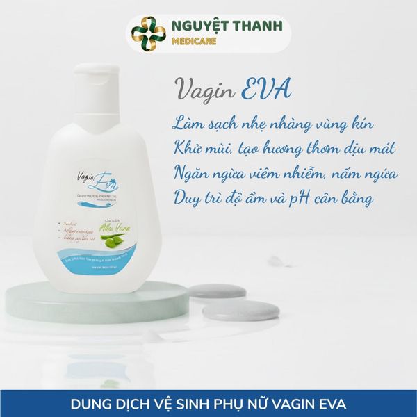 Dung Dịch Vệ Sinh Phụ Nữ Vagin Eva 100ml Chính Hãng, Cân Bằng pH