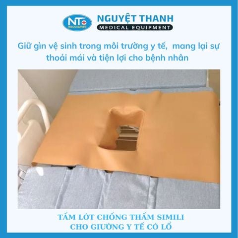 Tấm Lót Chống Thấm Giường Y Tế Có Bô Vệ Sinh