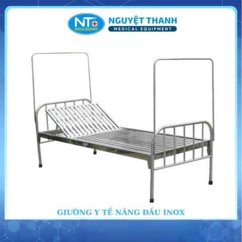 Giường Inox Nâng Đầu Có Thanh Chắn