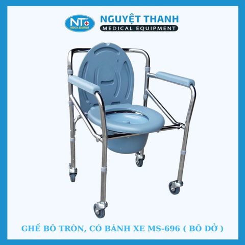 Ghế bô tròn, có bánh xe MS 696 (bô dở)