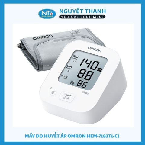 Máy đo huyết áp Omron HEM-7183T1-C kết nối Bluetooth
