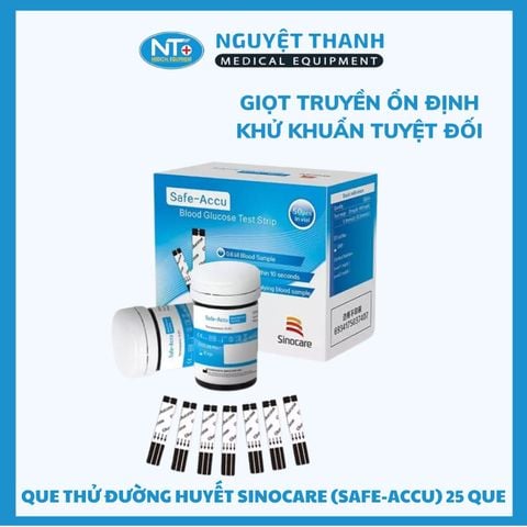 Que Thử Đường Huyết Sinocare Safe Accu