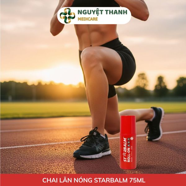 Chai Lăn Làm Nóng Starbalm Roll-On Warm 75ml, Hỗ Trợ Khởi Động Cơ