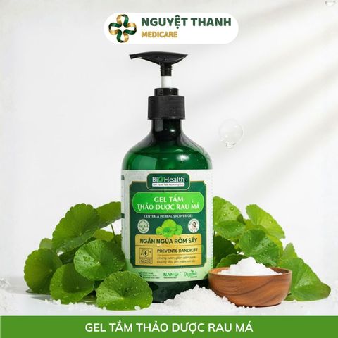 Gel Tắm Thảo Dược Rau Má BioHealth Ngăn Ngừa Rôm Sảy, Mẩn Ngứa