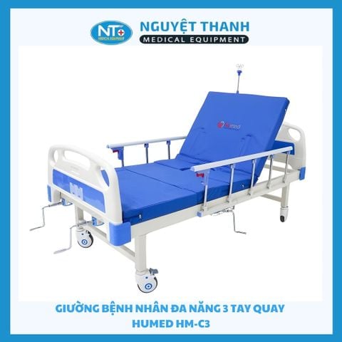 Giường Bệnh Nhân Đa Năng 3 Tay Quay Humed HM-C3