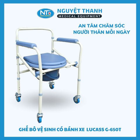 Ghế Bô Sắt Sơn Có Bánh Xe Lucass G-650T