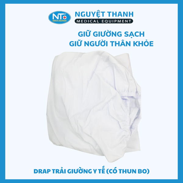 Drap Trải Giường Y Tế Có Thun Bo