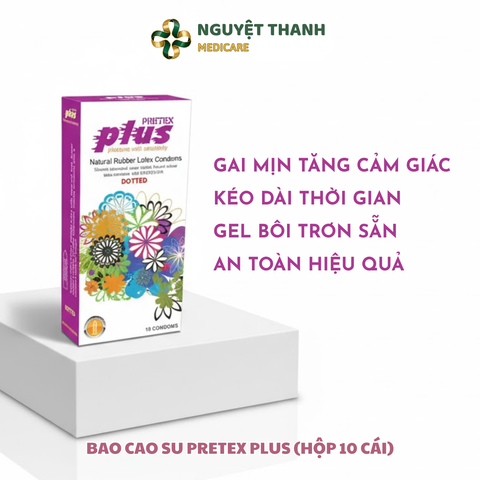 Bao Cao Su Pretex Plus Có Gân, Gai Hộp 10 Cái Chính Hãng