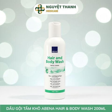 Dầu Gội Tắm Khô Abena 200ml pH 5.5 Chính Hãng – Không Cần Nước
