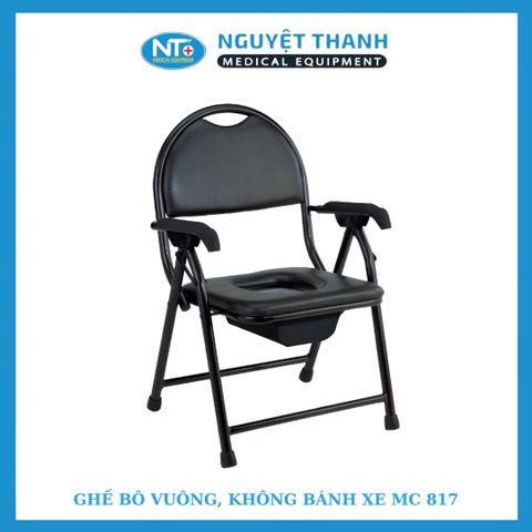 Ghế bô vuông, không bánh xe, mặt nệm MC 817