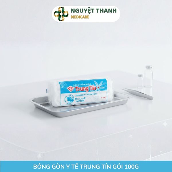 Bông Gòn Y Tế Trung Tín 100% Tự Nhiên - Thấm Hút Cực Tốt