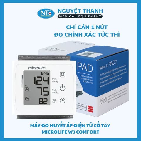 Máy Đo Huyết Áp Cổ Tay Microlife W3 Comfort
