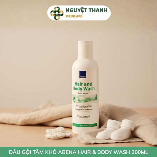 Dầu Gội Tắm Khô Abena 200ml pH 5.5 Chính Hãng – Không Cần Nước